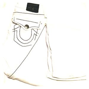 True Religion Jeans- White Ruby Giant Big T style